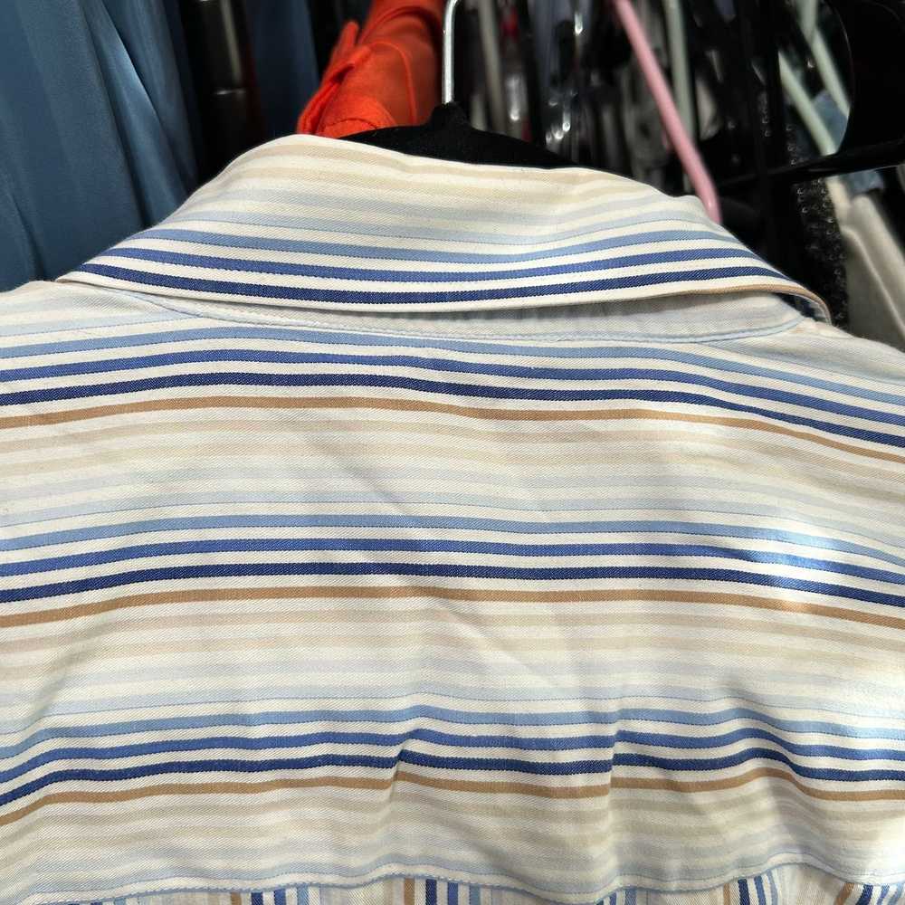 Other Alfred Sung Cotton Striped Button Front Sz … - image 7