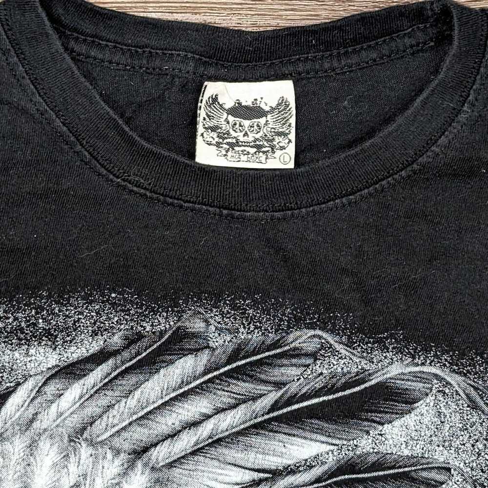 Vintage Native Chief Wolfpack t-shirt - SIZE L - … - image 3