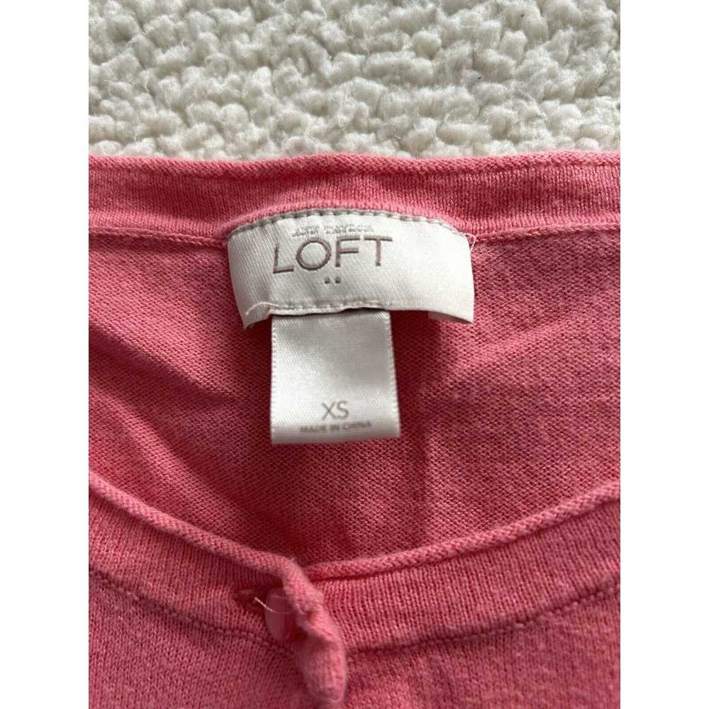 Loft LOFT Ann Taylor Short Sleeve Round Neck Butt… - image 3