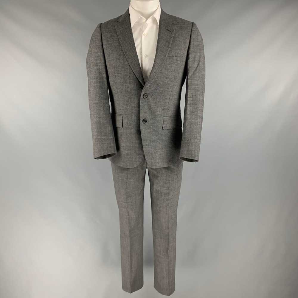 Paul Smith Chest Grey Black Basketweave Wool Suit - image 2