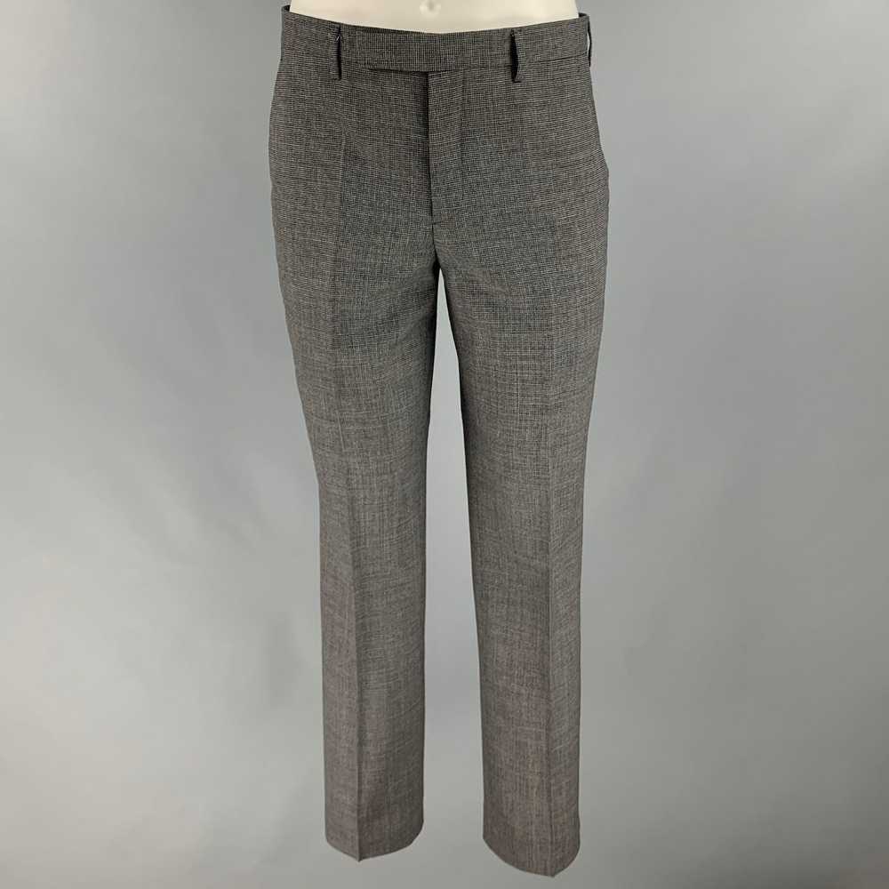 Paul Smith Chest Grey Black Basketweave Wool Suit - image 4