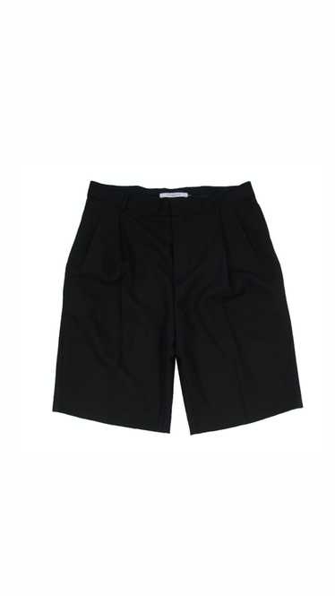 Givenchy Black Wool Blend Pleated Shorts - image 1