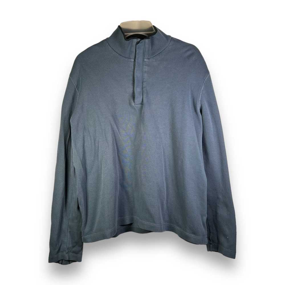 Hugo Boss BOSS Hugo Boss Blue Henley Sweatshirt S… - image 1