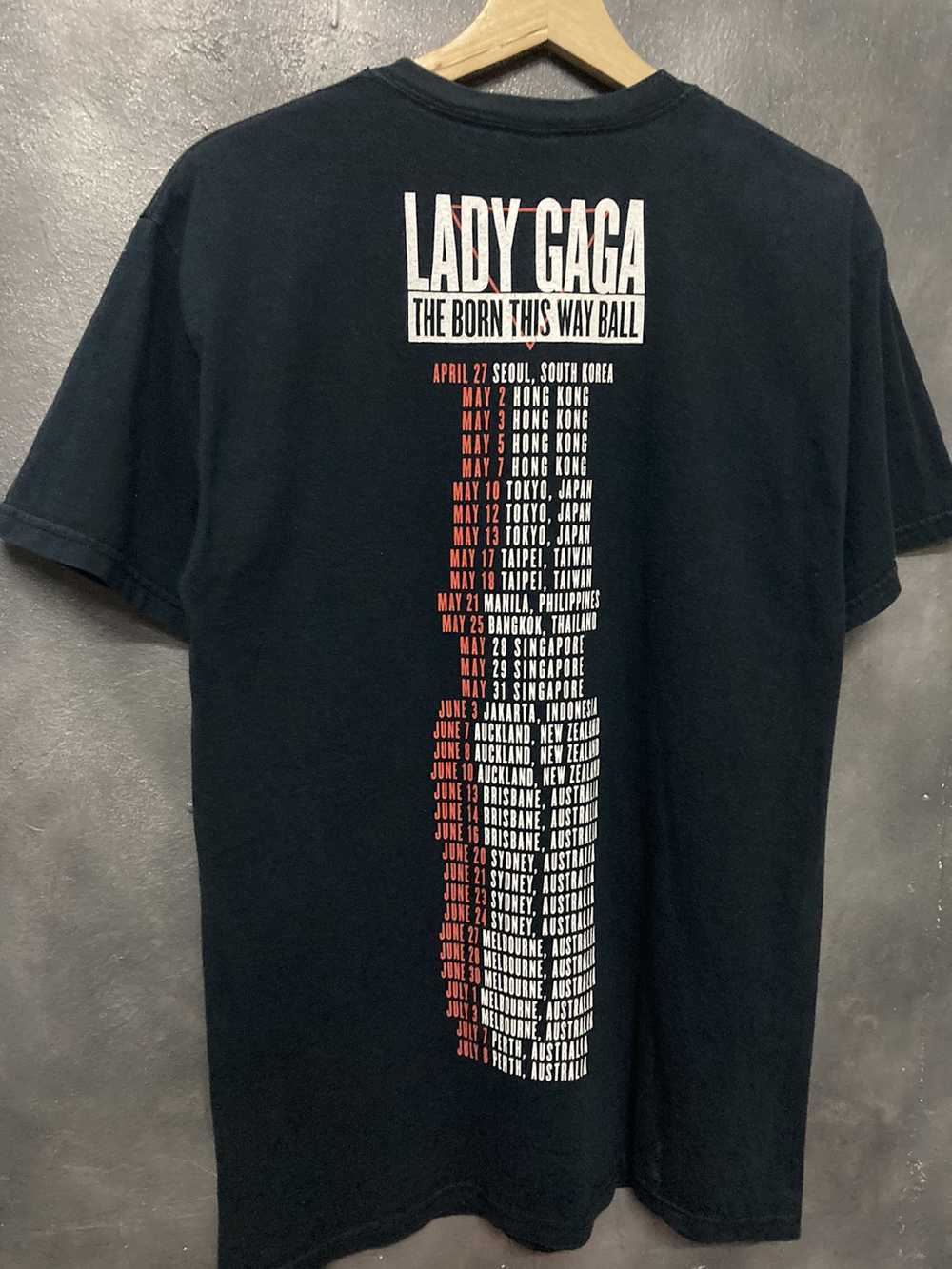 Band Tees × Rock T Shirt × Tour Tee Lady Gaga 201… - image 5