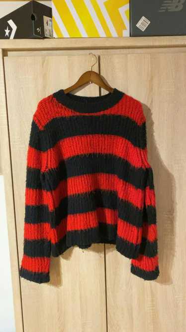 Jaded London Sweater Jeded London Red Black stripe