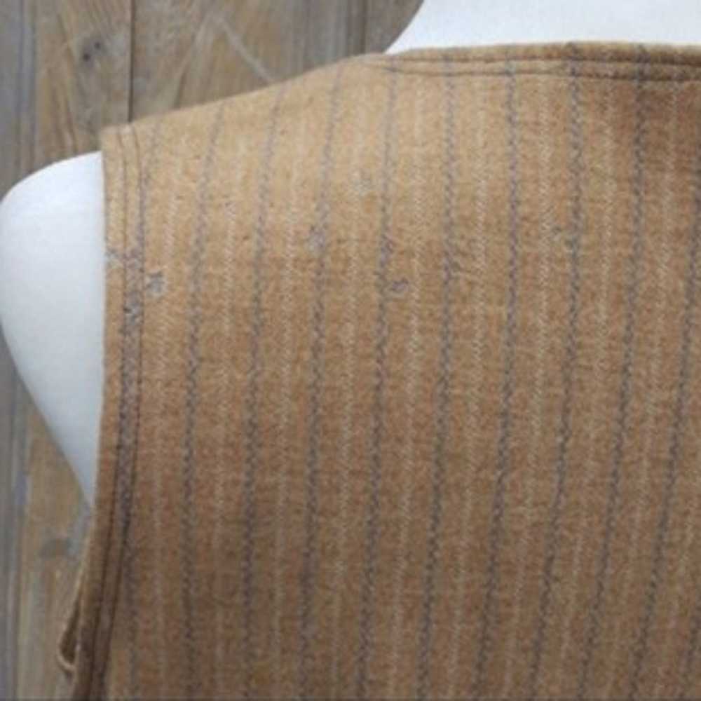 Vintage Tan Pinstripe Vest - image 6