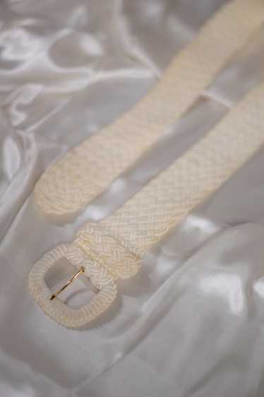 Vintage 90's White Raffia Belt