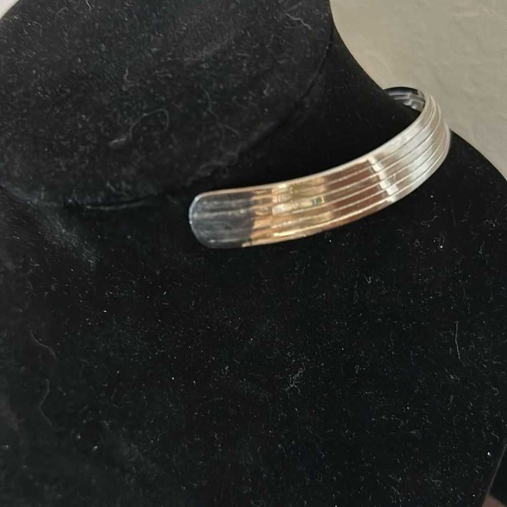 Vintage Silver Plated Choker w/Matching Bracelet - image 5