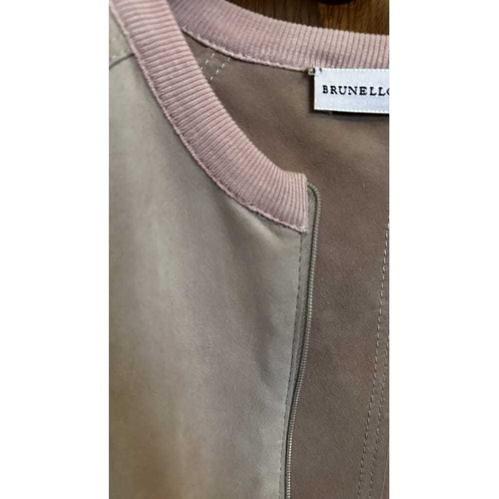 Brunello Cucinelli Leather short vest - image 5