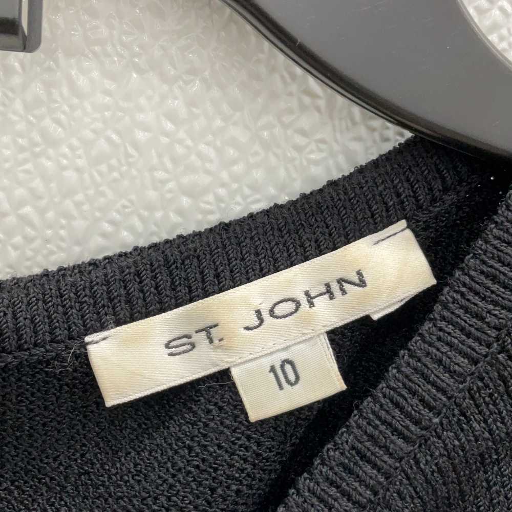 St. John Authentic Womens Black Knitted Sleeveles… - image 4