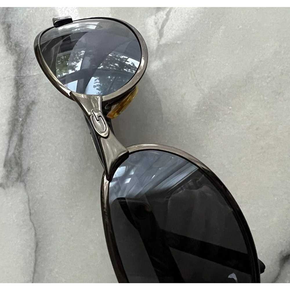 Vintage Gucci Sunglasses Tinted Black Metal - image 3