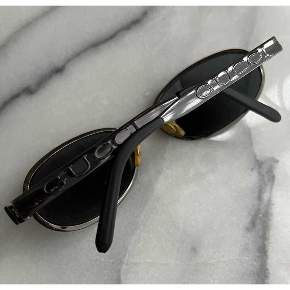 Vintage Gucci Sunglasses Tinted Black Metal - image 4