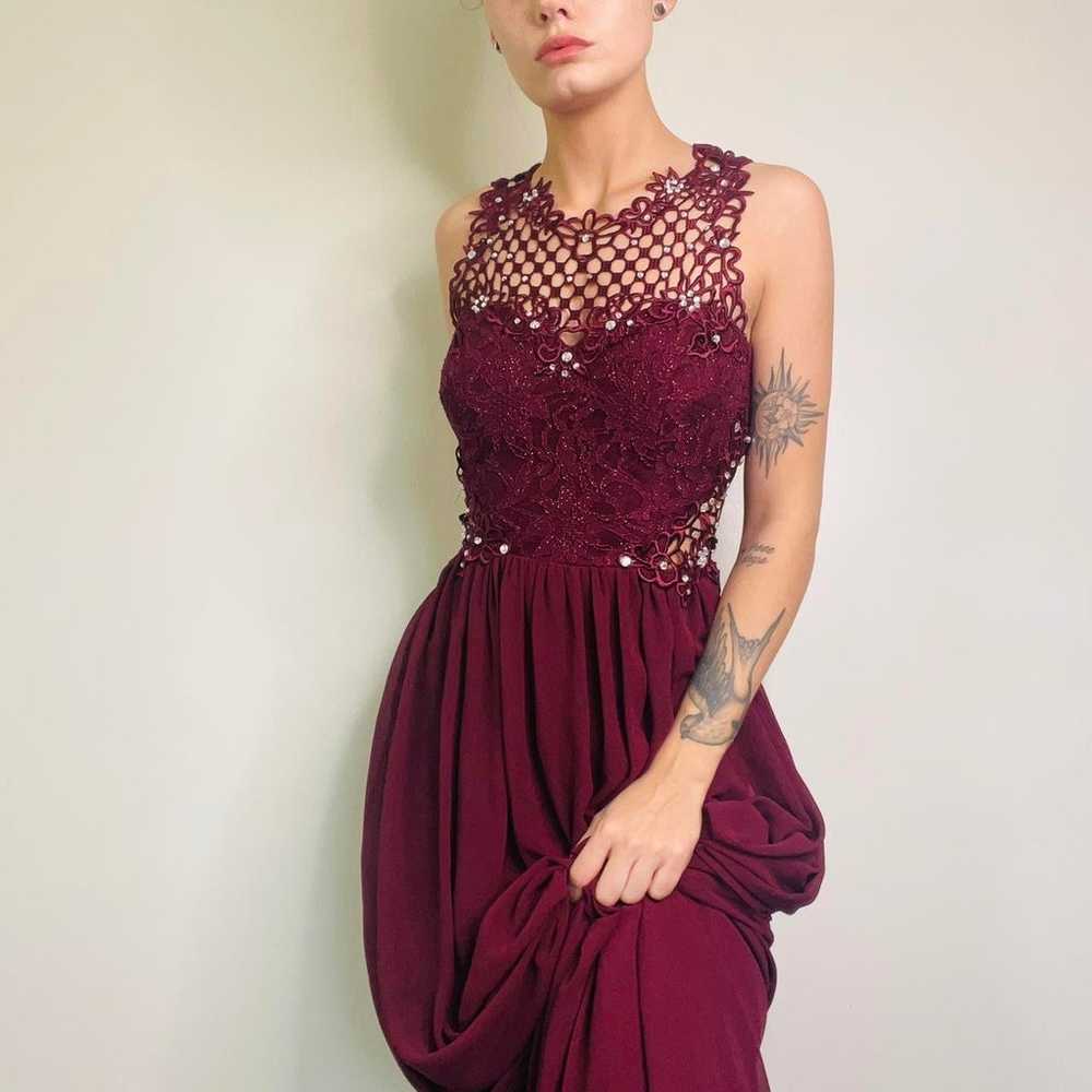 Maroon prom dress / gown - image 2