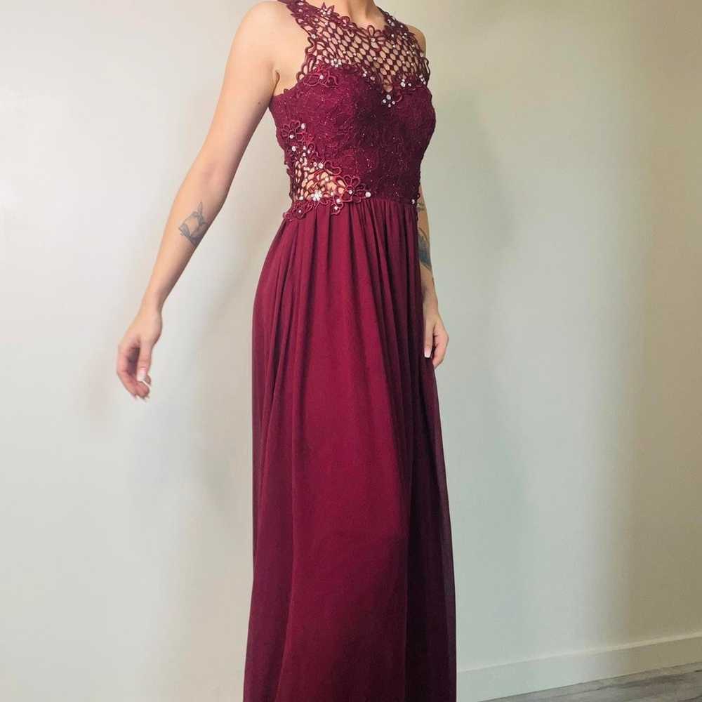 Maroon prom dress / gown - image 3