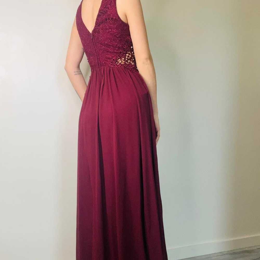 Maroon prom dress / gown - image 4