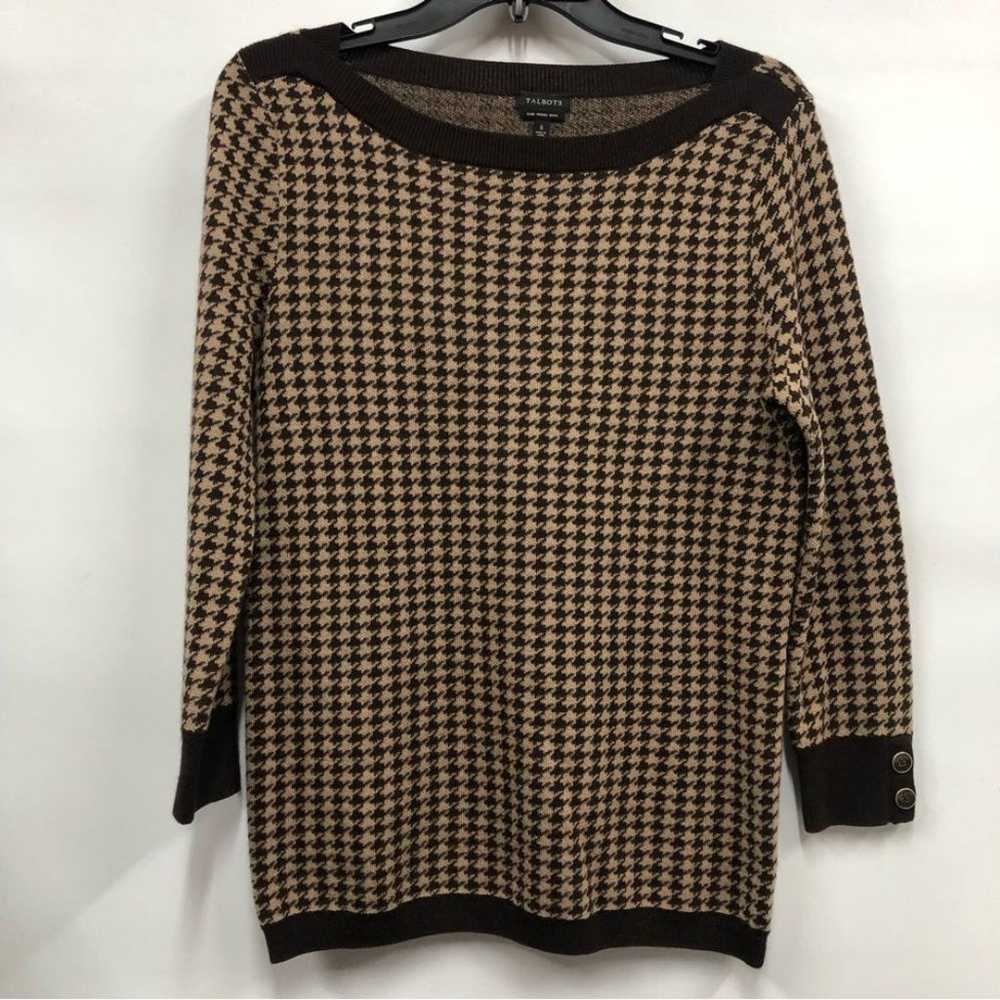 Talbots Herringbone Sweater 100% merino wool wome… - image 1