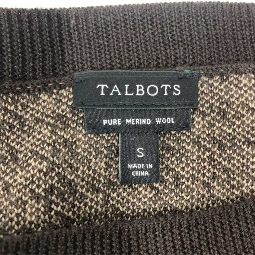 Talbots Herringbone Sweater 100% merino wool wome… - image 3