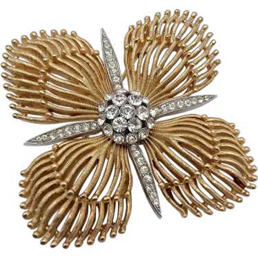 RARE Crown Trifari Maltese Cross Brooch