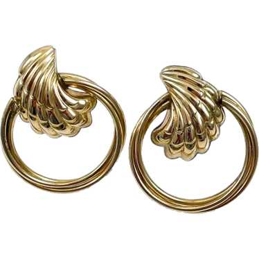 Shell Hoop Earrings 14K Gold Filled by Carla