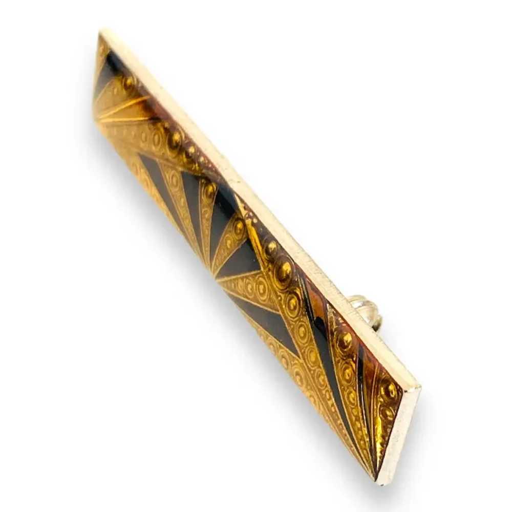 Jewelry Art Deco Pierre Bex Style Bar Pin - image 4