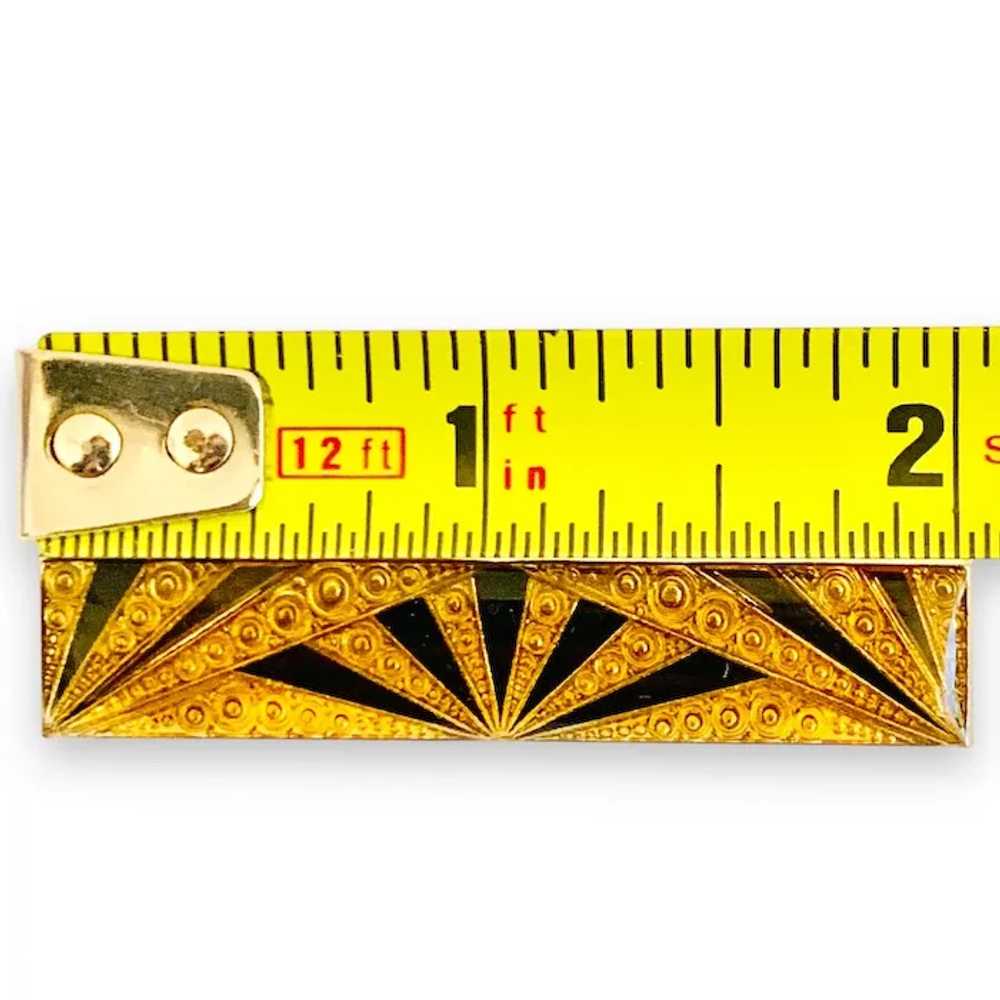 Jewelry Art Deco Pierre Bex Style Bar Pin - image 5