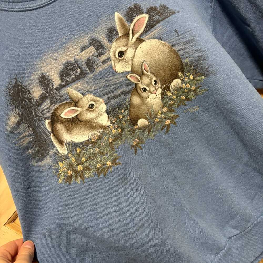 Vintage Morning Sun Bunny Graphic Sweatshirt - image 2