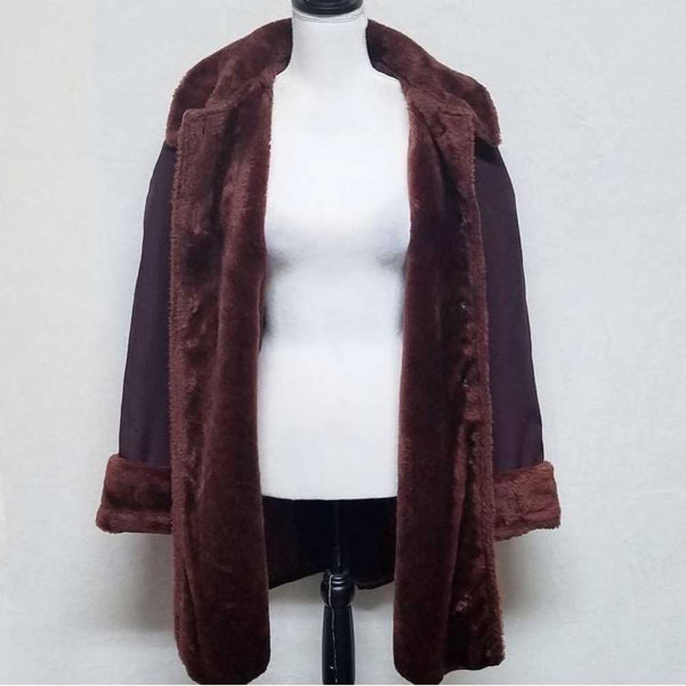 Vintage 1970s ILGWU Oxblood Thick Sherpa Lined Ho… - image 9