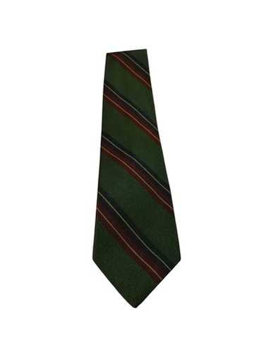 DRAKE'S 新品未使用　MICHAEL J. DRAKE Drake's Teal/ Navy Stripe w/ Coronet Motif Silk Tie Made In