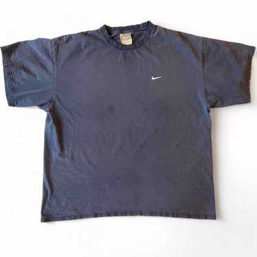 NIKE SPORTSWEAR SIMPLE SWOOSH 2000s Y2K NAVY BLUE TSHIRT XL – The