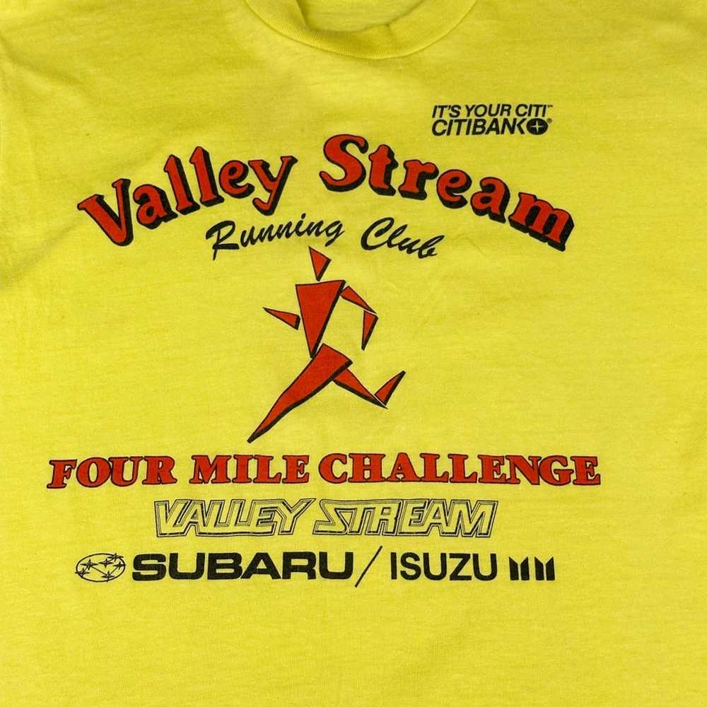 Vintage Running Club Shirt Adult MEDIUM Yellow 80… - image 2