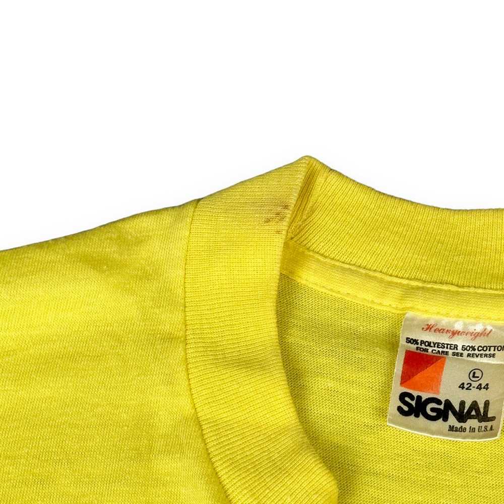 Vintage Running Club Shirt Adult MEDIUM Yellow 80… - image 4