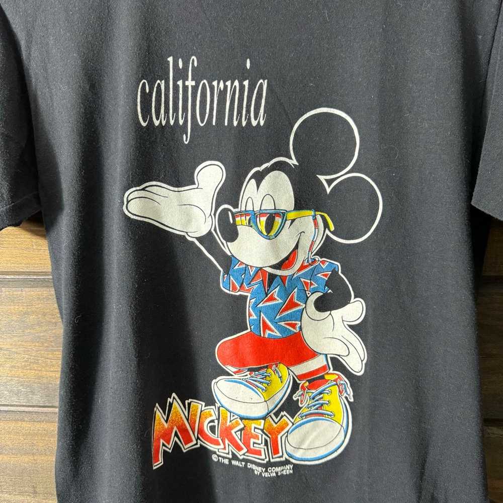 Vintage 80s Mickey Mouse California Disney Velva … - image 3