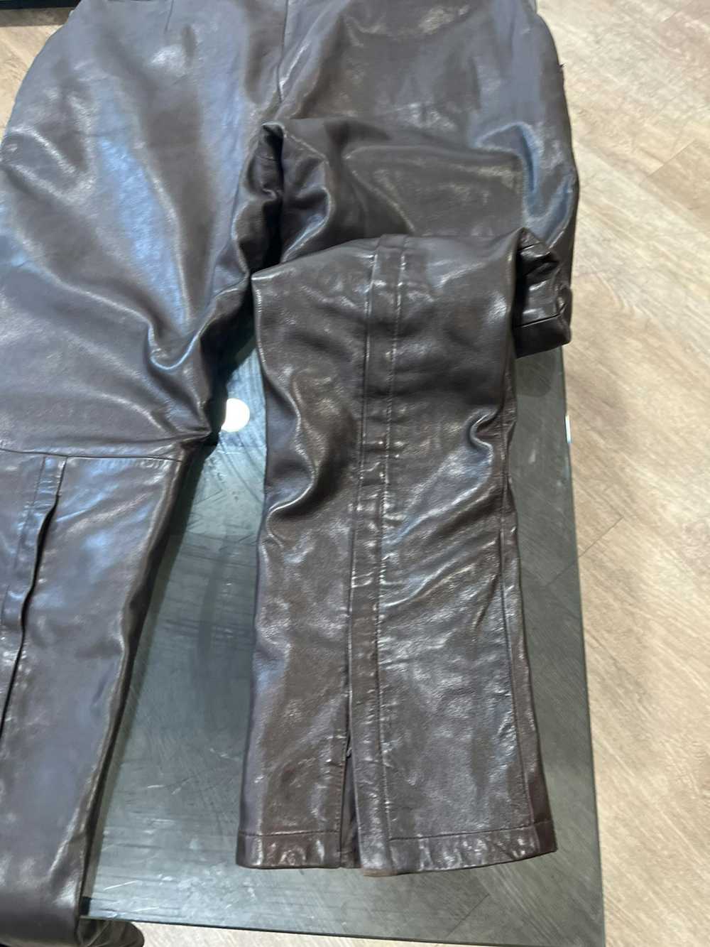 Gucci Gucci Chocolate Brown Leather Pants - image 8