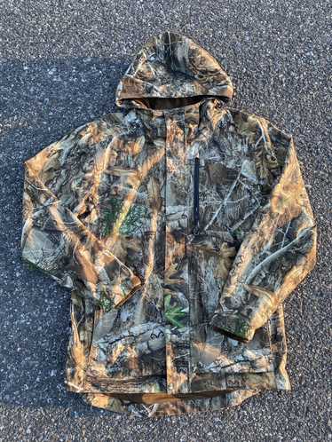 Mad Dog Gear Realtree Hardwood AP HD Camo Jacket Hooded Mens Large GROWLER  LOGO