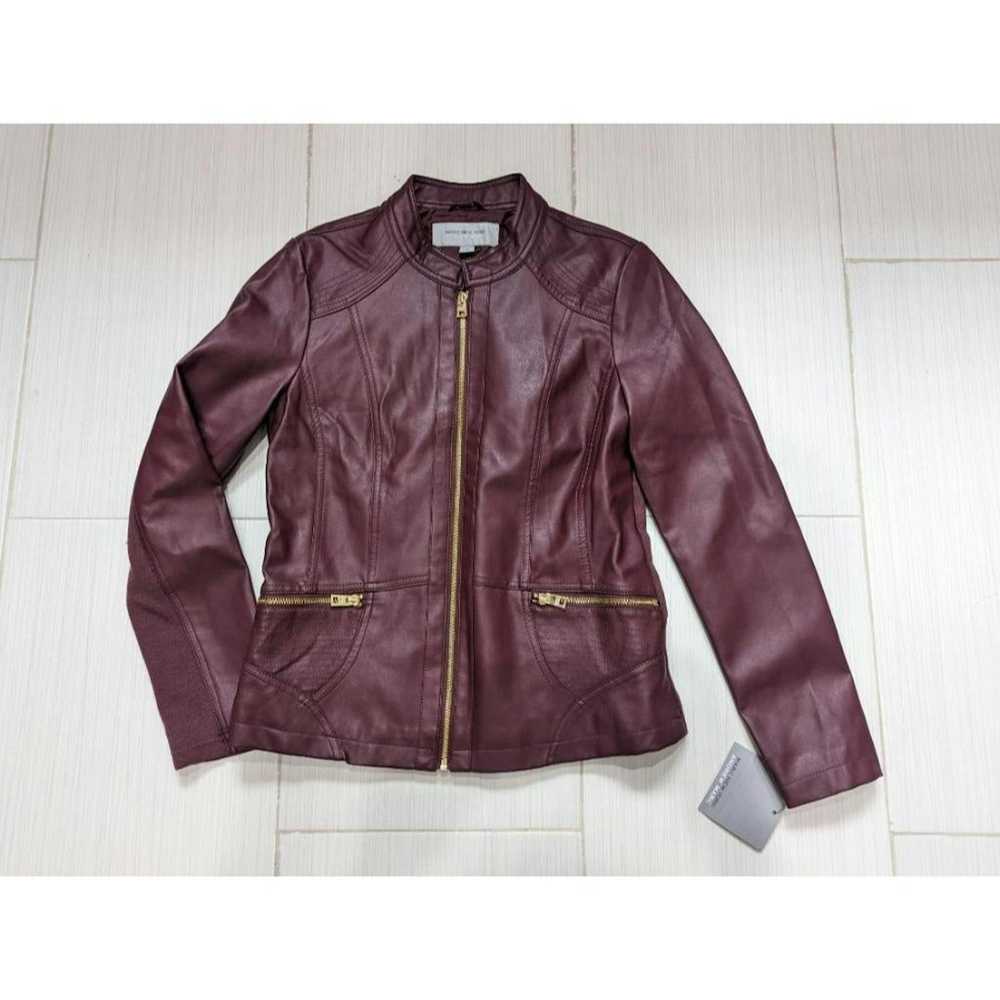 Other NWT Women's Sz S Marc New York Burgundy Faux-Leather Quilted