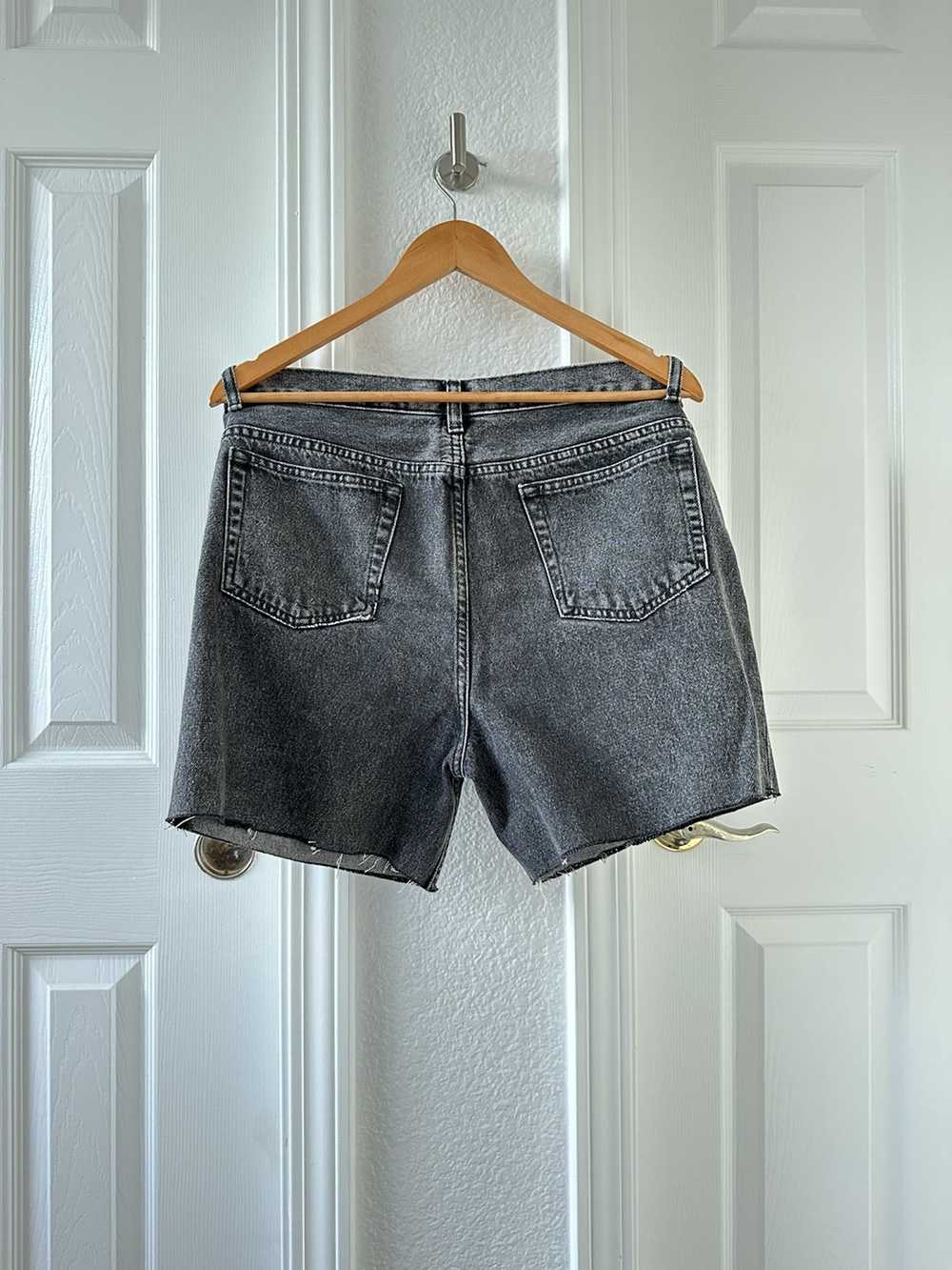A.P.C. Gray Washed Denim Shorts - image 3