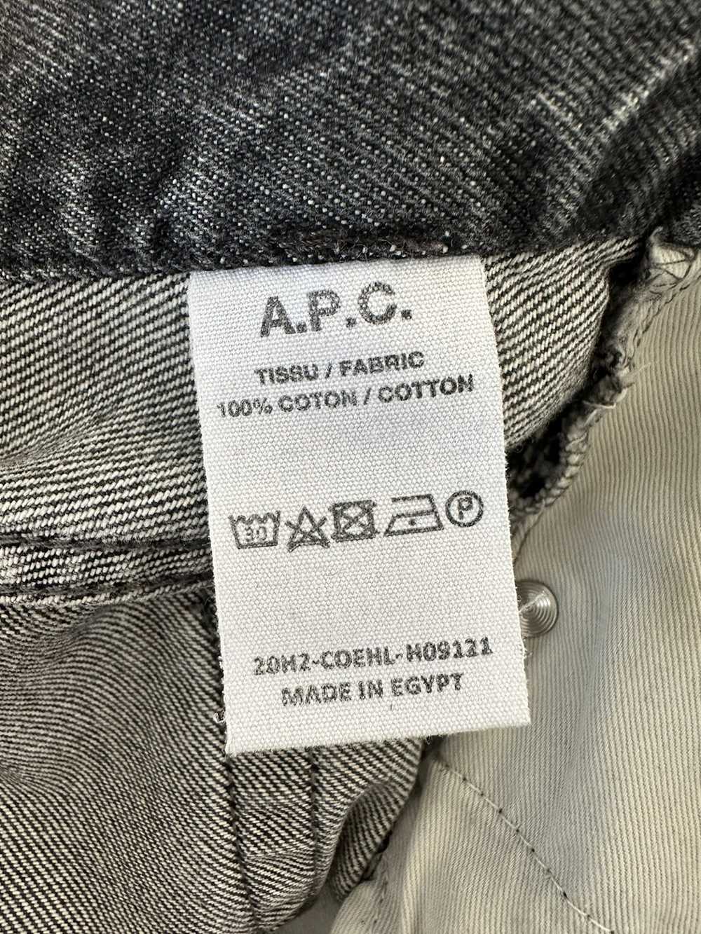 A.P.C. Gray Washed Denim Shorts - image 4