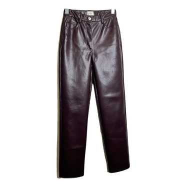 Aritzia Vegan leather straight pants