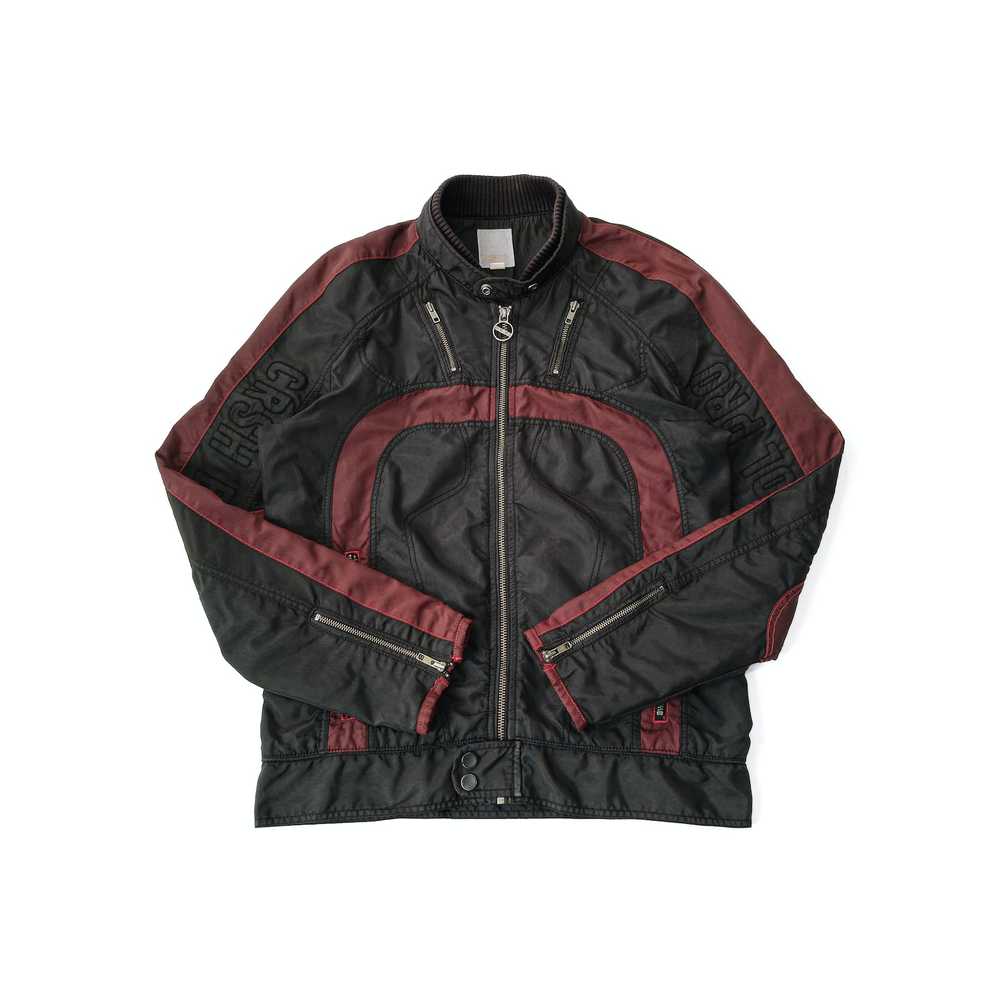 Diesel color block embroidered biker L MOTO LIGHT… - image 4