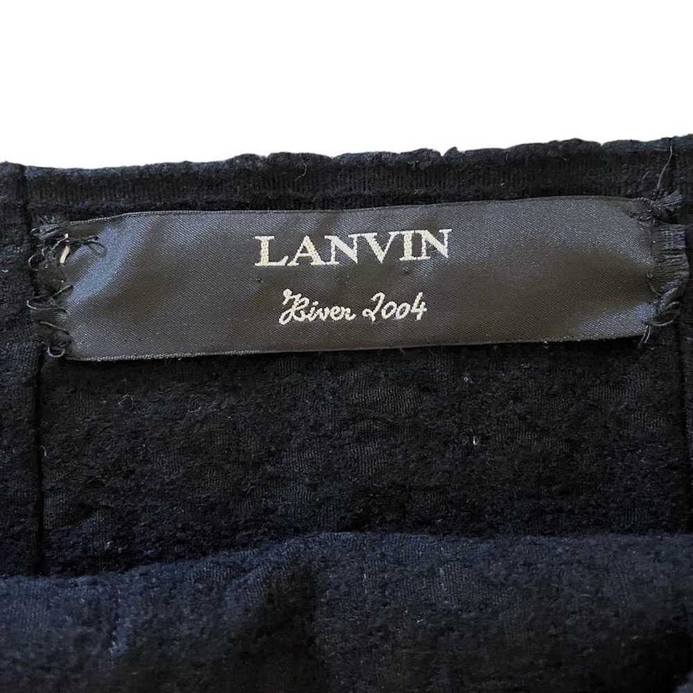 Lanvin Lanvin Runway Vintage Gray Wool Black Velv… - image 4