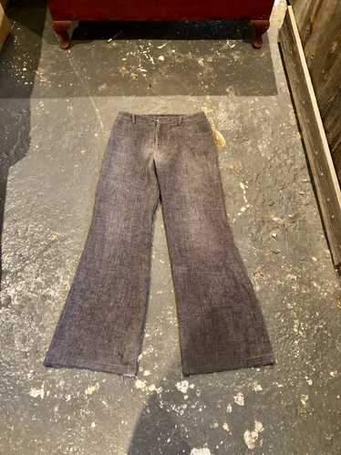 Vintage Flared Straight-Cut Tweed Trousers - image 1