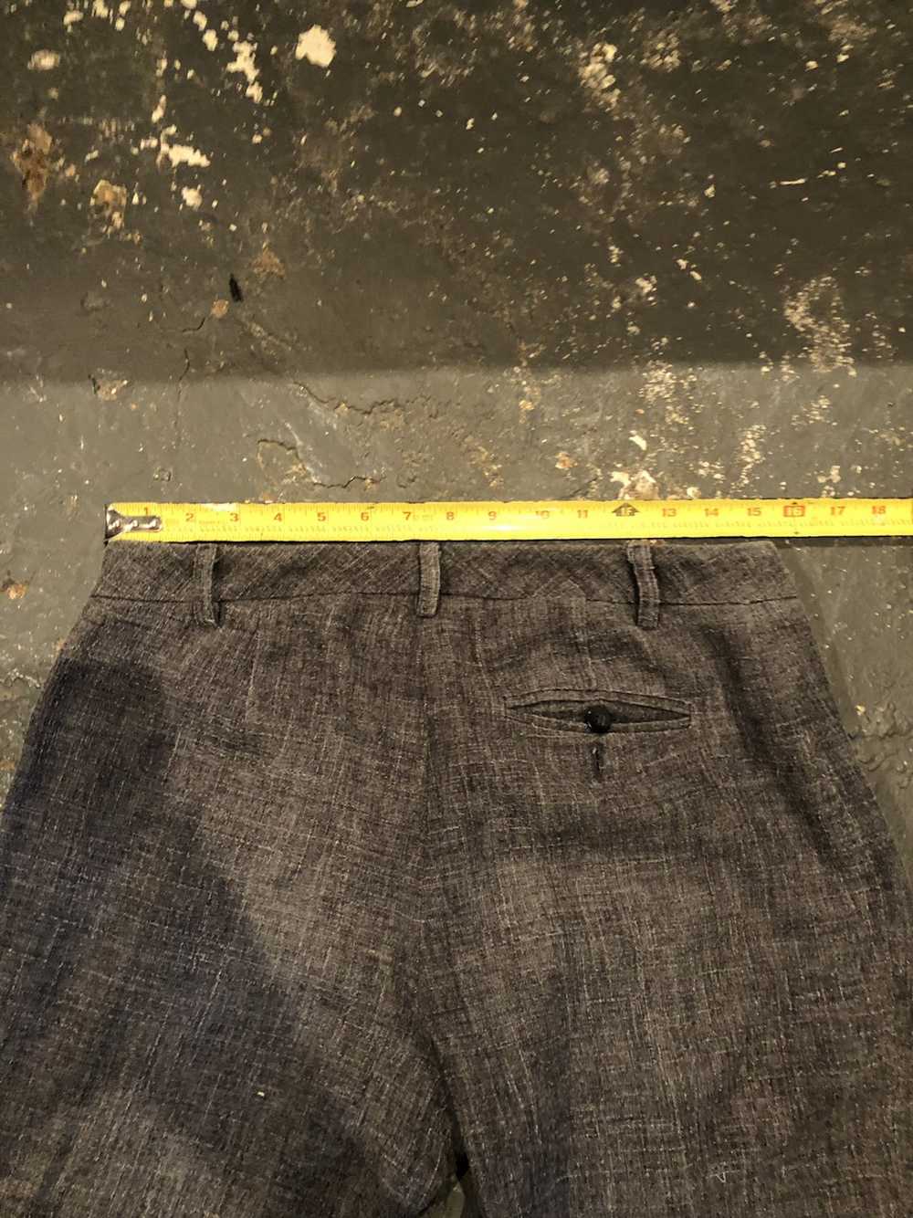 Vintage Flared Straight-Cut Tweed Trousers - image 7