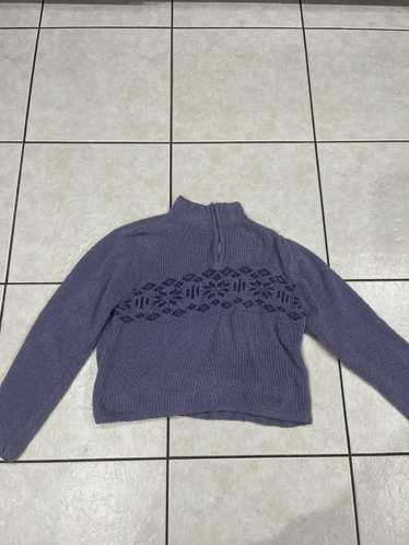 Coloured Cable Knit Sweater × Vintage Purple Knit 