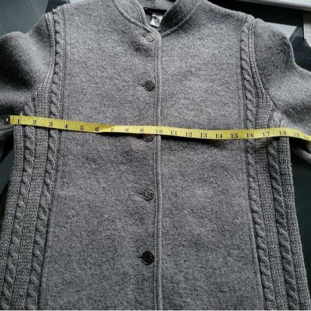 Vintage VINTAGE German Ladies Grey Wool Cardigan - image 11