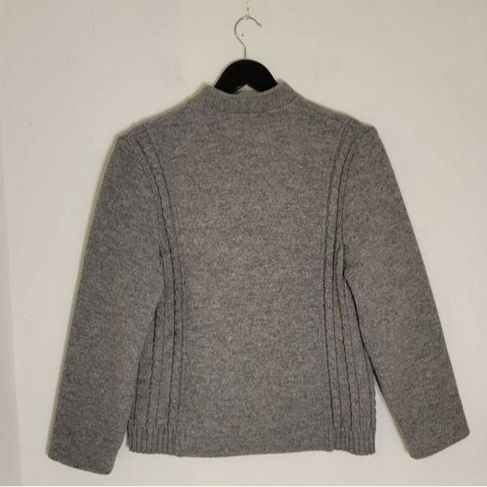 Vintage VINTAGE German Ladies Grey Wool Cardigan - image 3