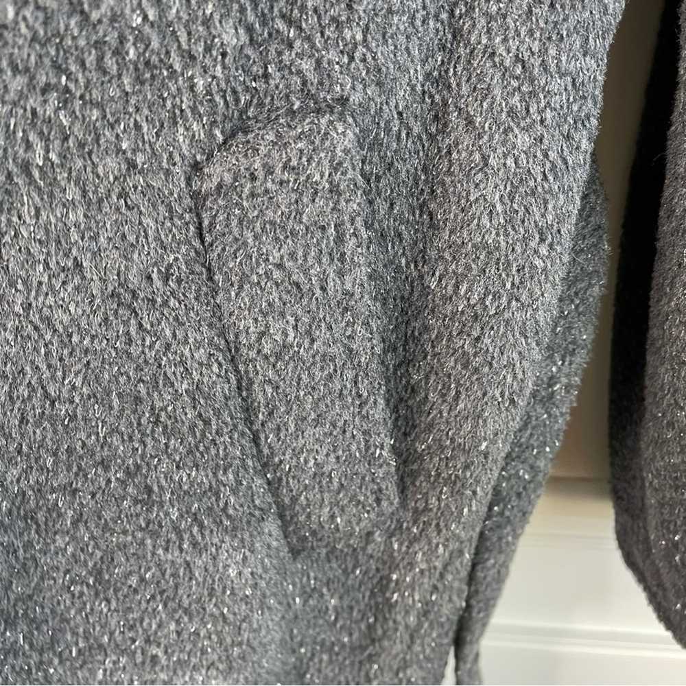 Elie Tahari Elie Tahari Metallic gray wool trench… - image 4