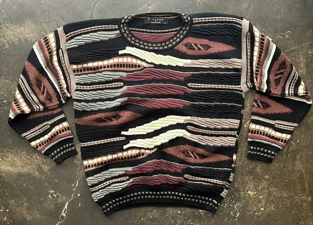 Coloured Cable Knit Sweater × Coogi × Protege Vin… - image 1