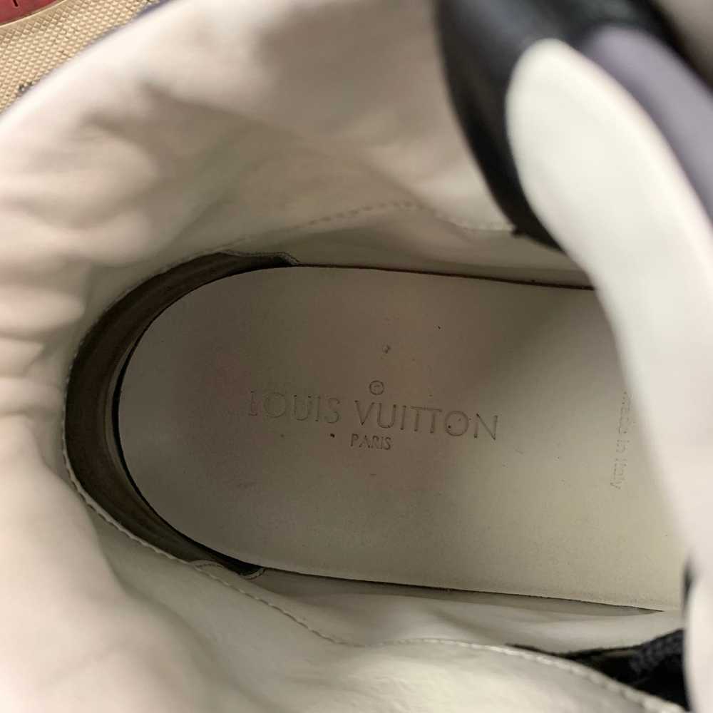 Louis Vuitton Black Red Nylon Suede High Top Snea… - image 7