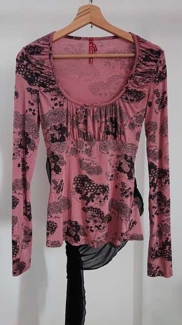 Vintage Fornarina silk ribbon pink blouse