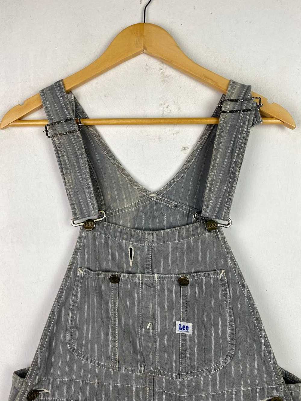 Lee × Vintage vintage lee hickory striped overall… - image 2
